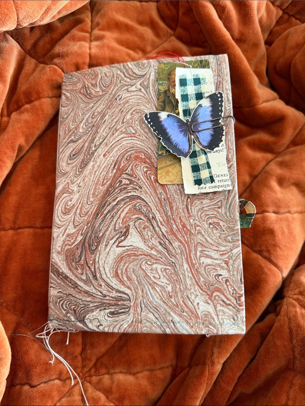 Handmade Butterfly chunky Junk Journal with Vintage ephemra 2” Spine
